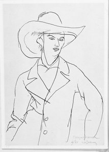 Raymond Radiguet (1903-23) 1921 door Roger de La Fresnaye